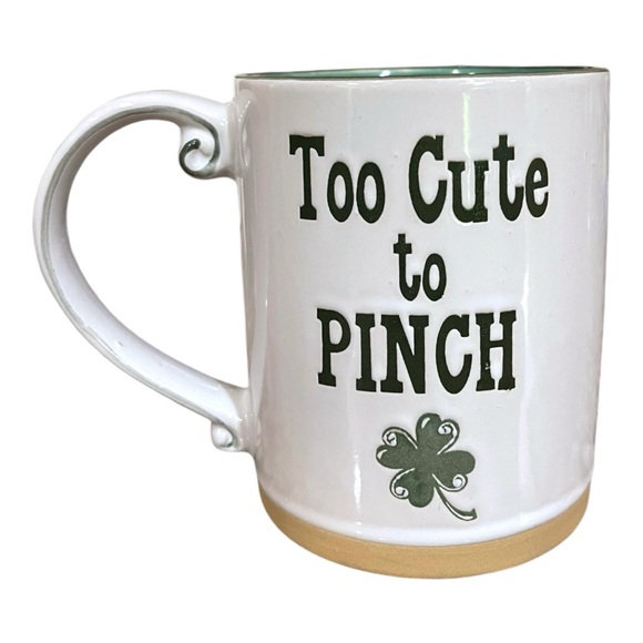 Rae Dunn Irish At Heart White Green Ceramic Mug St. Patrick’s Day - Picture 5 of 10